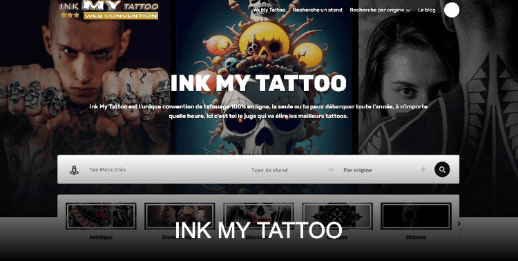 Site internet InkMyTattoo — réalisation VLdesign agence web Neuchâtel