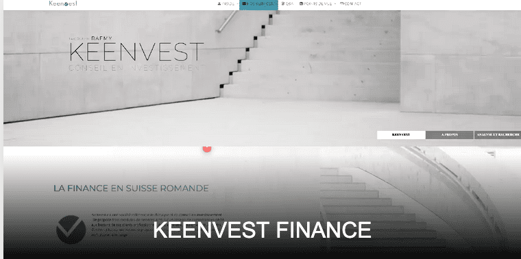 Site internet Keenvest finance investissement — création VLdesign agence digitale Genève
